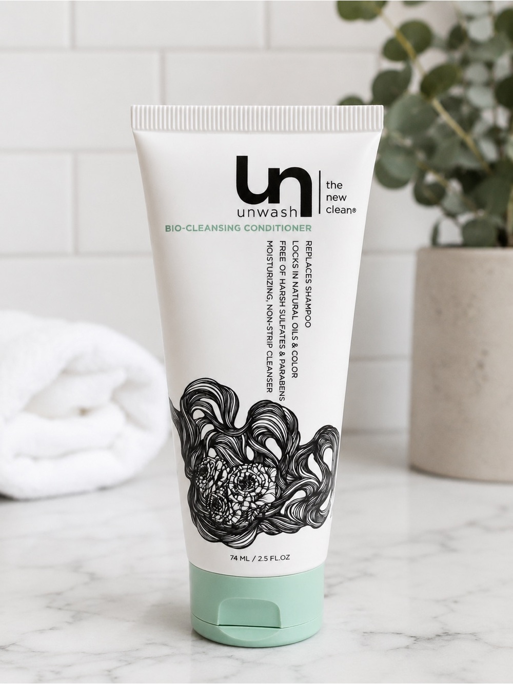 unwash Bio-Cleansing Conditioner Cleansing 2.5 oz Travel Size Sulfate Free